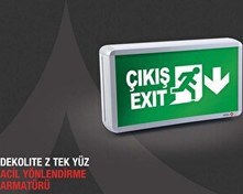 Resim Arsel Dekolite Z Serisi Eko AE-3223-LE Sürekli ve Kesintide 180 DK Yanan 20xF LED Acil Çıkış Yönlendirme Armatürü 