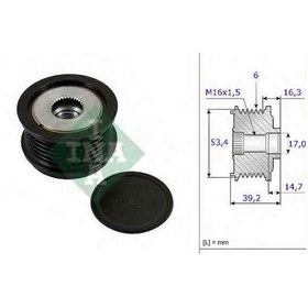 Resim Ina Alternatör Kasnak Rulmanlı 6-kanal Ford Connect/fıesta Vı/foc N11.9847 