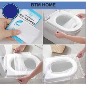 Resim Tek Kullanımlık Pratik Klozet Kapak Örtüsü 50'li 