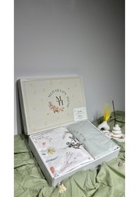 Resim Eflora Tek Kişilik Lastikli Çarşaflı Nevresim Takımı Beyaz 