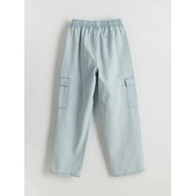 Resim LC Waikiki Lcw Kids Indigo Beli Lastikli Erkek Çocuk Kargo Jean Pantolon 