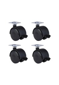 Resim Adilon Ofis Koltuk Dolap Etejer 360 Derece Döner Tablalı, Frenli Plastik Mobilya Tekerleği 50 Mm 4 Adet 0.50 MM 