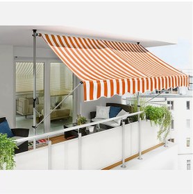 Resim Evinizin Atolyesi Teleskopik Tente Turuncu - Beyaz 250x150 CM 