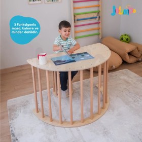 Resim Eğitici Aktivite Masası ve Oyun Minderi - Sade | Jolimbo 