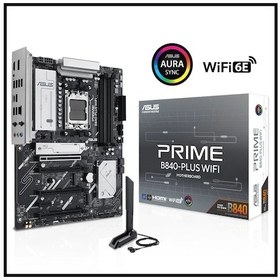 Resim Asus Prıme B840-plus Wıfı, 4xddr5, 3x M.2, Hdmı, Dp, Type-c, Wı-fı 6e, Bluetooth 5.3, Am5 Soket Gamı 
