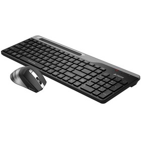 Resim A4 Tech Fstyler Fb2535c Gri Bluetooth+2.4g Nano Fn Multimedya Klavye Şarjlı Mouse Set Diğer 