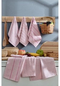 Resim Rebeka Home Collection Sophia Mutfak Havlusu 6'lı 30 x 50 Pudra 