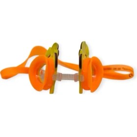 Resim Çocuk Yüzücü Gözlüğü Silikon Taşıma Çantalı Turuncu Yengeç - 9014 (Lisinya) 