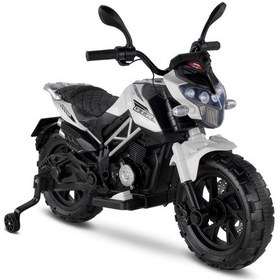 Resim Motocross Cross Akülü Motor Akülü Araba Yeni Seri Babyhope 447 12v Beyaz 