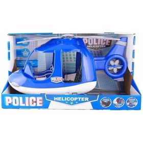 Resim Farbu Oyuncak 46 CM Büyük Polis Helikopteri Mavi 