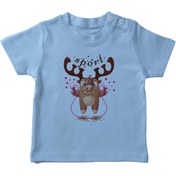 Resim Angemiel Baby Spor Yapan Geyik Erkek Bebek Tişört Mavi B0142MDBBKETSRT 