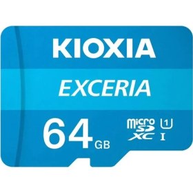 Resim Kioxia Kıoxıa 64GB Exceria, LMEX1L064GG2, Uhs-1, CL10, 100MB/S, Microsd Kart Bellek (Sd Adaptörlü) 