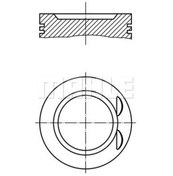 Resim MAHLE 028PI00145000 Piston 74.50 Mm (Std) Volkswagen Polo V-Vi Skoda Fabia Seat Ibiza VI 1.0 14- Chy Chg (WT995922) 
