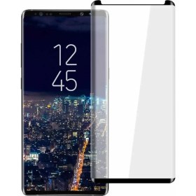 Resim Microcase Samsung Galaxy Note 8 3D Kavisli Tempered Cam Koruma Siyah 