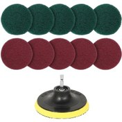 Resim Singree 11 Parça Naylon Temizlik Bezi Seti, 100mm Çap, 1/4 İnç Altıgen Şaft, 2/5 Ve 3/5 İnç Kalınlık Seçenekleri 