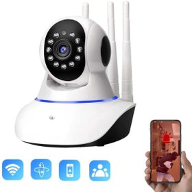 Resim shopuyguntekno Wifi Güvenlik Kamerası, 100?240V 1280x720 Video Çıkışı Gece Görüşü Profesyonel Ev Güvenlik Kamerası 