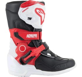 Resim Alpinestars TECH 3S Kros Çocuk Motosiklet Botu Siyah Kırmızı Beyaz 