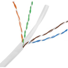 Resim INNOVI Cat6 4x2x24 Awg 0,52mm %100 Bakır Utp Network 100 Metre Sargılı Ağ Network Gri Pvc Kablo 