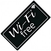 Resim Wifi Free Yazılı Sök-tak-pratik Vantuzlu Yeni Nesil Dekor Plaka 