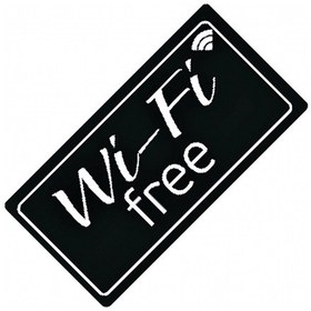 Resim Wifi Free Yazılı Sök-tak-pratik Vantuzlu Yeni Nesil Dekor Plaka 