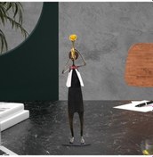 Resim Lijinxu Demir Müzik Adam Heykeli Modeli Müzikal Trompetçi 