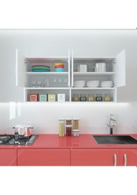 Resim Kenzlife hazır mutfak vesper byz 060*120*22 mutfak banyo dolabı kapaklı raflı 