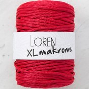 Resim Loren XL Makrome Kırmızı El Örgü İpi - R048 - 33714 