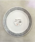 Resim Nedi Özel Günler Plastik Tabak Gümüş Varaklı 18cm 6lı 