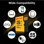 Resim Willowhaven Kodak 64gb Micro Sd Kart - 4k U3 V30 A1 100mb/s Suya Dayanıklı 