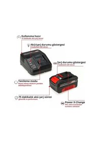 Resim Einhell 18V 4,0 Ah PXC Starter Kit Akü & Şarj Cihazı - 4512042 