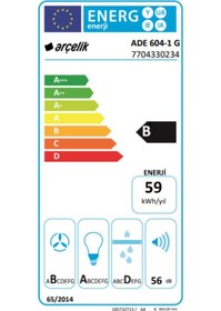 Resim Arçelik ADE 604-1 G Ankastre Duvar Tipi Davlumbaz 