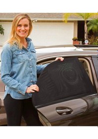 Resim Araba Camı Güneşliği Araç Arka Koltuk Güneş Önleyici Oto Sineklik Çıkartılabilen Cam Filmi Perdesi 