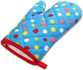 Resim Fırın Eldiveni Kalınlaştırılmış Isıya Dayanıklı Pişirme Eldiveni Mikrodalga Mutfak El Koruması Rahat Kesim (Mavi) 