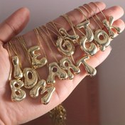 Resim 1 adet Vintage Boho Stil Bakır Kalın Harf Balon Balon Kolye Kadın Erkek Kişiselleştirilmiş Moda Takı - Günlük Durum Hediye Etme 