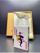Resim doğan hediyelik Yaratıcı Poker Tasarım Jet Alev Oyun Kartı Işıklı Rüzgar Çakmağı 