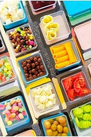 Resim Ege 8 Adet 16 Parça Hediyeli 330 ml. Sızdırmaz Kapaklı Erzak kahvaltı Saklama Kabı 