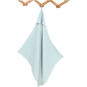 Resim Ezh 1207 %100 Pamuklu 4 Kat Bebek Banyo Havlusu 92 x 82 CM Buz Mavisi 