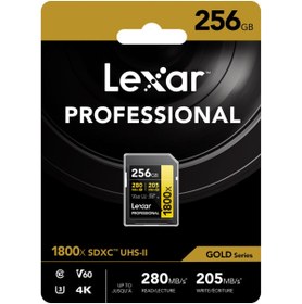 Resim Lexar 256gb 1800x V60 Uhs-ıı Sdxc Hafıza Kartı 