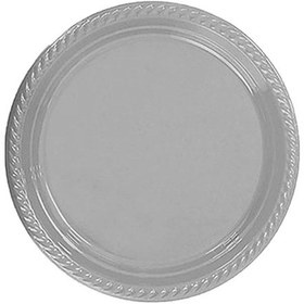 Resim Kullan At Renkli Gri Parti Davet Plastik Tabak - 22 Cm. - 25 Adetlik Paket 