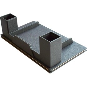 Resim Tabac 362-15 Hakiki Deri Masa Üstü Telefon ve Gözlük Tutucu Füme-Antrasit 