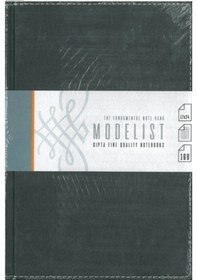 Resim Gıpta Modelist 17 x 24 160 Yp.Kareli Sert Deri Kapak Defter Dikişli Siyah 
