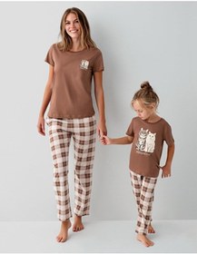Resim Pimody Aile Konsept Anne Kız Pijama Takımı (Anne Kız Farklı Satılmaktadır) 