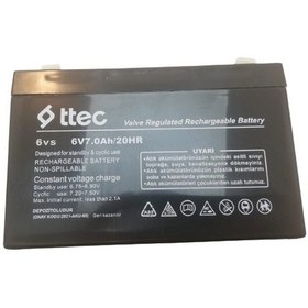 Resim TTEC 6V 7.0AH / 20 HR KURU AKÜ 