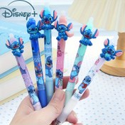 Resim 12 Disney Stitch Silinebilir Kalem Seti - Mavi Reçine Tıklama Kalemleri, 0.5Mm Uçlu, Karikatür Temalı Yazma İçin Mükemmel, Öğrenciler İçin ve Ödüller Olarak Harika. 