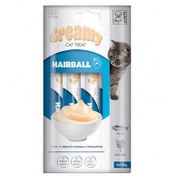 Resim M-Pets Hairball Tüy Yumağı Kontrolü Creamy Kedi Ödülü 4x15 Gr 