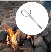 Resim Trendooze Kamp Barbekü Ateşi İçin Koyu Renk Büyük Toplama Kelepçesi 