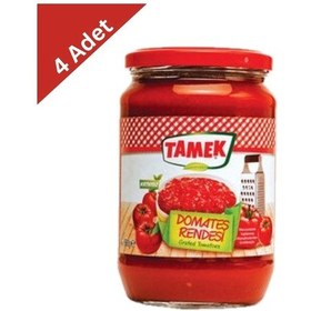 Resim Tamek Cam Kavanoz Domates Rendesi 675 G X 4 Adet - Taze Yaz Domatesi Lezzeti 