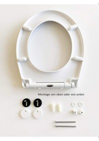 Resim Rba Aksesuar Plus Amortisörlü Frenli Yavaş Kapanan Klozet Kapağı Amortisörlü Kapak Beyaz 