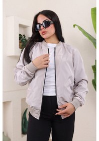 Resim Kadın Tam Kalıp Bomber Ceket Krem Bndk K 