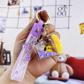 Resim Silver1 Gıoıo Yeni Sevimli Kedi Pençe Çapraz Giyinme Kurumi Bebek Araba Anahtarlık Büyük Kulak Köpek Çift Okul Çantası Hediye Anahtarlık Kolye (Yurt Dışından) 